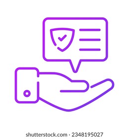 Schutz-Schild auf Chat-Blase mit Symbol für das Konzept der überprüften Nachricht, sichere Konversation