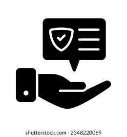 Protector de protección en la burbuja de chat que muestra el icono de concepto del mensaje verificado, conversación segura