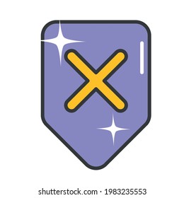 protection shield on white background