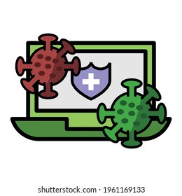 protección de protección más gérmenes digitales, protección contra virus, buen uso para la salud o la salud de los folletos