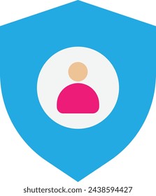 Ilustración plana del vector del icono del equipo de Protection Shield