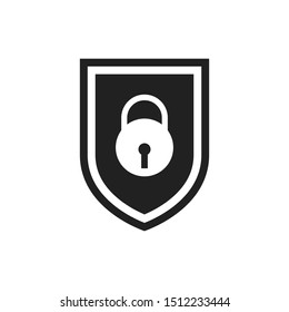 Protection shield vector design illustration isolated on white 