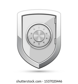 Protection shield vector design illustration isolated on white background