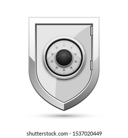 Protection shield vector design illustration isolated on white background