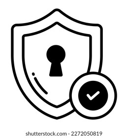 Diseño vectorial de protección en estilo moderno, icono fácil de usar