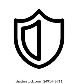 Protection shield vector design in modern style