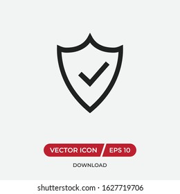 Protection, Shield vector icon in modern design style for web site and mobile app