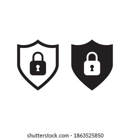 Icono de vector de protección con candado