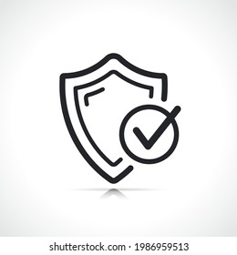 protection shield yin line icon
