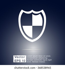 Protection sign icon, vector illustration. Flat design style