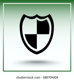 Protection sign icon, vector illustration. Flat design style