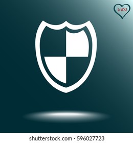 Protection sign icon, vector illustration. Flat design style