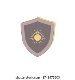 Signo de protección con la imagen del sol en el medio