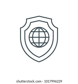 protection sign line icon