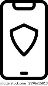 Protection single vector line icon