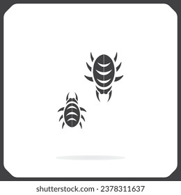 Protection of the software, protection of the system against computer viruses. Virus design over gray background, vector illustration