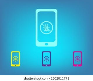 Protection of the software, protection of the system against computer viruses. Virus design over gray background, vector illustration
