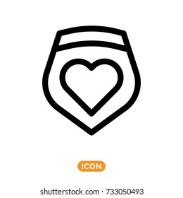 Protection Symbol. Icon of Vector Shield