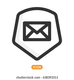 Protection Symbol. Vector Icon in Flat Style
