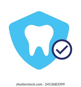 Protection teeth icons, minimalist vector illustration and transparent graphic element. Isolated on white background