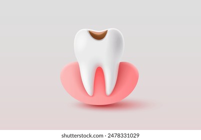 Protection of teeth, treatment against viruses and caries. Vector illustration
