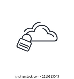 protection thin line icons. Vector illustration isolated on white. Editable stroke.