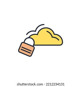 protection thin line icons. Vector illustration isolated on white. Editable stroke.