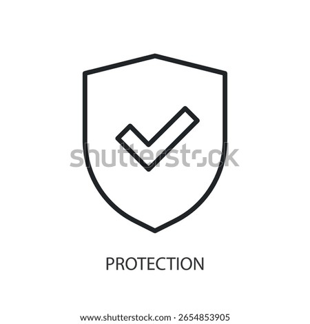 Protection thin line vector icons.