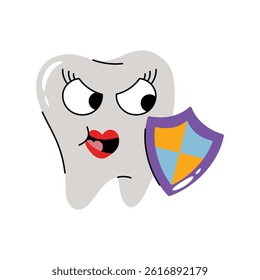 Protection tooth vector Sticker. Eps 10 file
