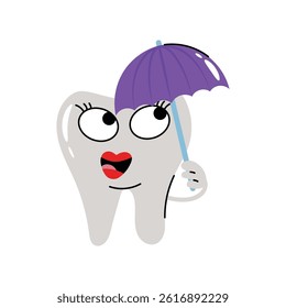 Protection tooth vector Sticker. Eps 10 file