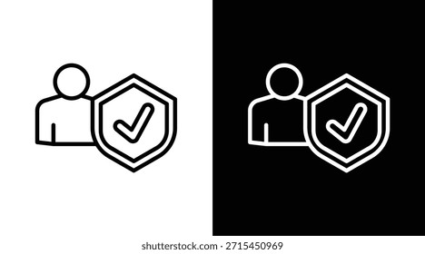 Versión de protección de dos tonos en fondo blanco y negro