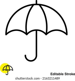 Protection Umbrella Vector Line icon
