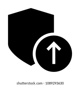 protection upload vector glyphs icon