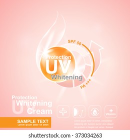  Protection UV and Whitening Cream Skin care concept