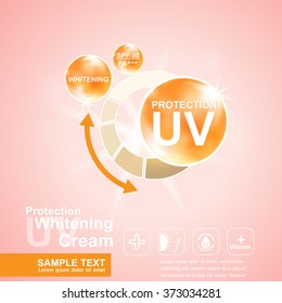  Protection UV and Whitening Cream Skin care concept