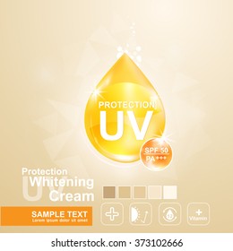  Protection UV and Whitening Cream Skin care concept