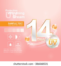 Protection UV and Whitening Cream Skin care concept