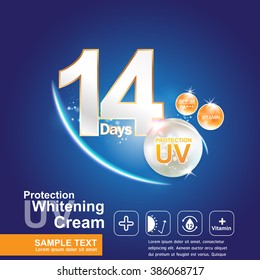 Protection UV and Whitening Cream Skin care concept