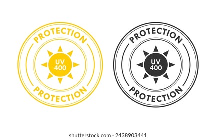 Protection uv400 design logo template illustration