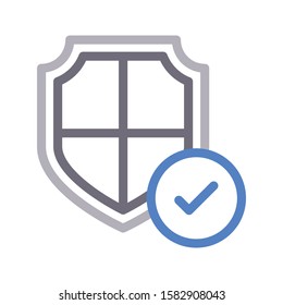 protection vector color line icon 