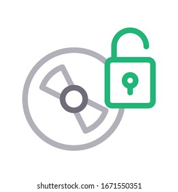 protection vector color line icon 
