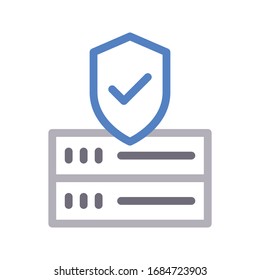protection vector color line icon 