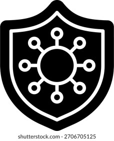 Protection vector design in modern style, HIV prevention and safe health practices concept, medical illustration. Glyph Icon