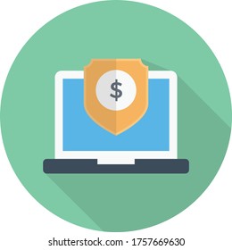 protection vector flat color icon 