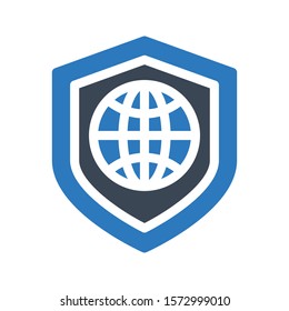 protection vector glyph color icon 