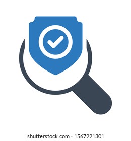 protection vector glyph colour icon 