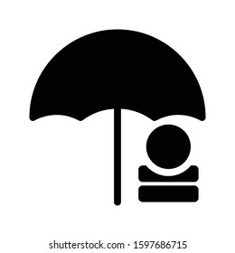 protection vector glyph flat icon 