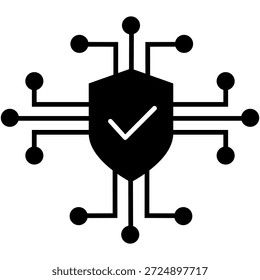 Ícone de vetor de proteção. Sinal de Ilustração de Defesa.  Símbolo de segurança. logotipo de segurança.