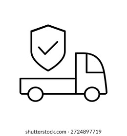 Ícone de vetor de proteção. Sinal de Ilustração de Defesa.  Símbolo de segurança. logotipo de segurança.