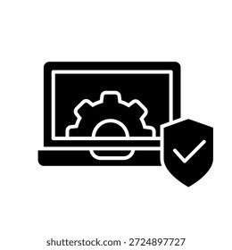 Ícone de vetor de proteção. Sinal de Ilustração de Defesa.  Símbolo de segurança. logotipo de segurança.